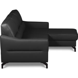 Canapé d'angle convertible en cuir italien luxe 5 places