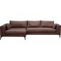 Canapé d'angle en tissu luxe 5 places, BERGAMO, marron, angle gauche (vu de face) Canapé d'angle en tissu luxe 5 places, BERGAMO, marron, angle gauche (vu de face)