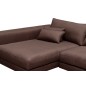 Canapé d'angle en tissu luxe 5 places, BERGAMO, marron, angle gauche (vu de face) Canapé d'angle en tissu luxe 5 places, BERGAMO, marron, angle gauche (vu de face)