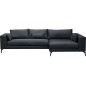 Canapé d'angle en tissu luxe 5 places, BERGAMO, gris anthracite, angle droit (vu de face) Canapé d'angle en tissu luxe 5 places, BERGAMO, gris anthracite, angle droit (vu de face)