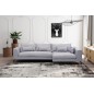 Canapé d'angle en tissu luxe 5 places, BERGAMO, gris, angle droit(vu de face) Canapé d'angle en tissu luxe 5 places, BERGAMO, gris, angle droit(vu de face)