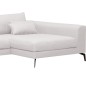 Canapé d'angle en tissu luxe 5 places, BERGAMO, blanc, angle droit (vu de face) Canapé d'angle en tissu luxe 5 places, BERGAMO, blanc, angle droit (vu de face)