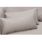 Canapé d'angle en tissu luxe 5 places, BERGAMO, beige, angle droit (vu de face) Canapé d'angle en tissu luxe 5 places, BERGAMO, beige, angle droit (vu de face)