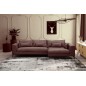 Canapé d'angle en tissu luxe 5 places, BERGAMO, marron, angle droit (vu de face) Canapé d'angle en tissu luxe 5 places, BERGAMO, marron, angle droit (vu de face)