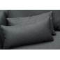 Canapé d'angle en tissu luxe 5 places, BERGAMO, gris foncé, angle droit (vu de face) Canapé d'angle en tissu luxe 5 places, BERGAMO, gris foncé, angle droit (vu de face)