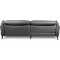 Canapé d'angle convertible en cuir italien luxe 5 places, MANZONI, coffre, gris foncé, angle gauche Canapé d'angle convertible en cuir italien luxe 5 places, MANZONI, coffre, gris foncé, angle gauche