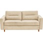 Canapé 3 places convertible en velours de luxe ATHENES, beige