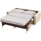 Canapé 3 places convertible en velours de luxe ATHENES, beige