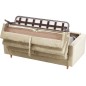 Canapé 3 places convertible en velours de luxe ATHENES, beige