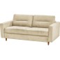 Canapé 3 places convertible en velours de luxe ATHENES, beige