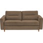 Canapé 3 places convertible en velours de luxe ATHENES, marron