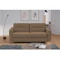 Canapé 3 places convertible en velours de luxe ATHENES, marron