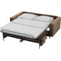 Canapé 3 places convertible en velours de luxe ATHENES, marron