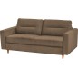 Canapé 3 places convertible en velours de luxe ATHENES, marron