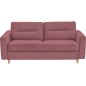 Canapé 3 places convertible en velours de luxe ATHENES, rose pale