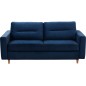 Canapé 3 places convertible en velours de luxe ATHENES, bleu foncé