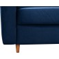 Canapé 3 places convertible en velours de luxe ATHENES, bleu foncé