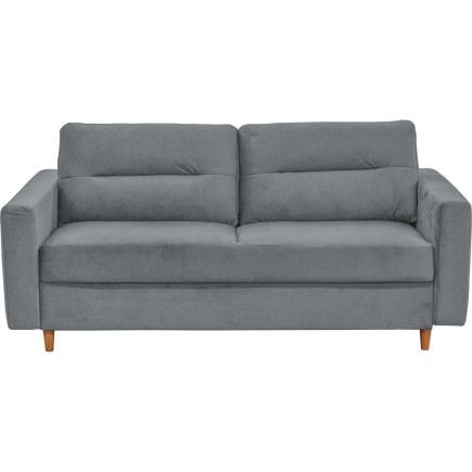 Canapé 3 places convertible en velours de luxe ATHENES, gris
