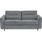 Canapé 3 places convertible en velours de luxe ATHENES, gris