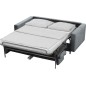 Canapé 3 places convertible en velours de luxe ATHENES, gris