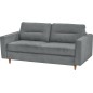 Canapé 3 places convertible en velours de luxe ATHENES, gris