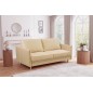 Canapé 3 places convertible en velours de luxe LISA, beige