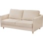 Canapé 3 places convertible en velours de luxe LISA, beige