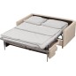 Canapé 3 places convertible en velours de luxe LISA, beige