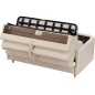 Canapé 3 places convertible en velours de luxe LISA, beige