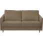 Canapé 3 places convertible en velours de luxe LISA, marron