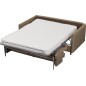 Canapé 3 places convertible en velours de luxe LISA, marron