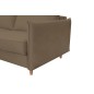 Canapé 3 places convertible en velours de luxe LISA, marron