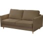 Canapé 3 places convertible en velours de luxe LISA, marron