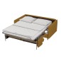 Canapé 3 places convertible en velours de luxe LISA, cuivre