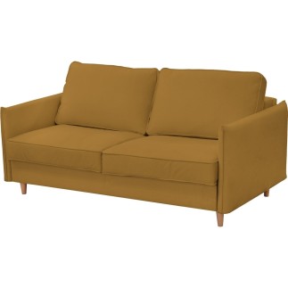 Canapé 3 places convertible en velours de luxe LISA, cuivre