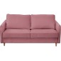 Canapé 3 places convertible en velours de luxe LISA, rose pale