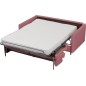Canapé 3 places convertible en velours de luxe LISA, rose pale