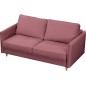 Canapé 3 places convertible en velours de luxe LISA, rose pale