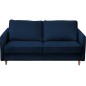 Canapé 3 places convertible en velours de luxe LISA, bleu foncé, usage quotidien