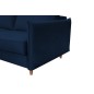 Canapé 3 places convertible en velours de luxe LISA, bleu foncé, usage quotidien