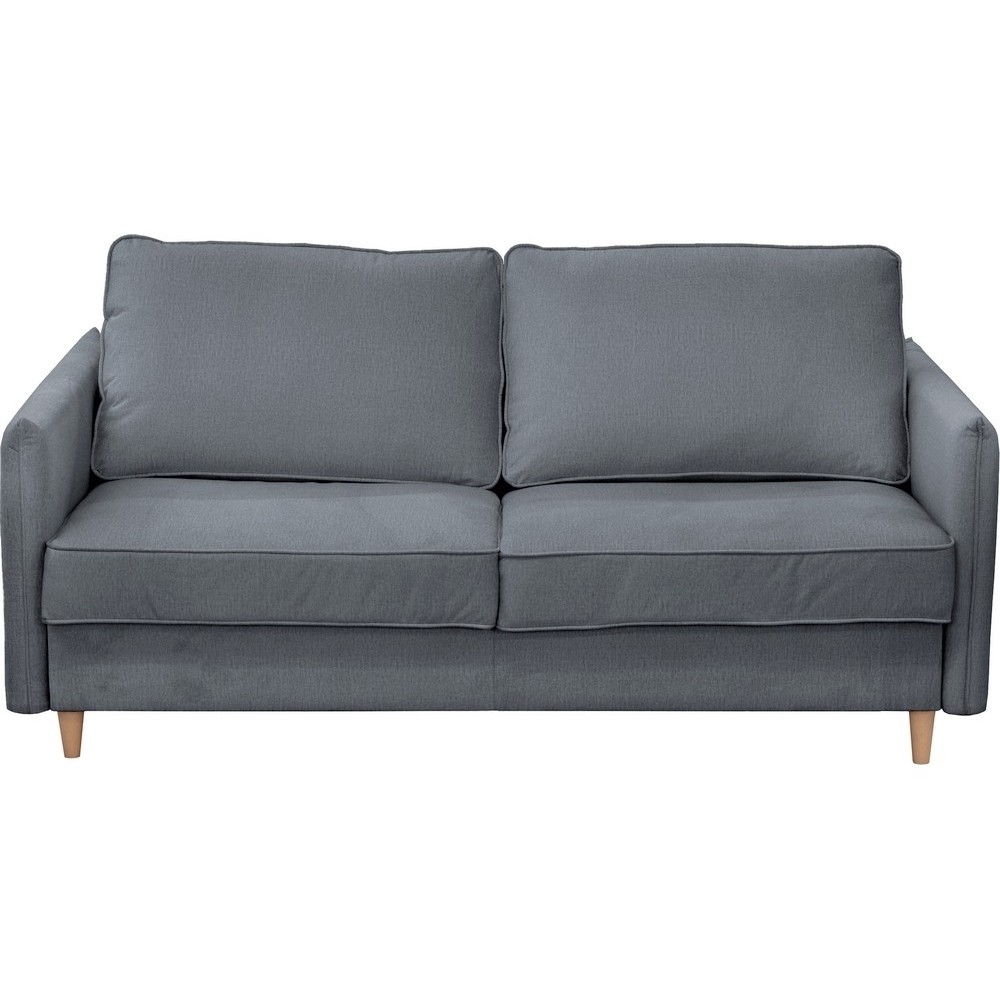 Canapé 3 places convertible en velours de luxe LISA, gris