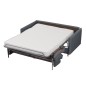 Canapé 3 places convertible en velours de luxe LISA, gris
