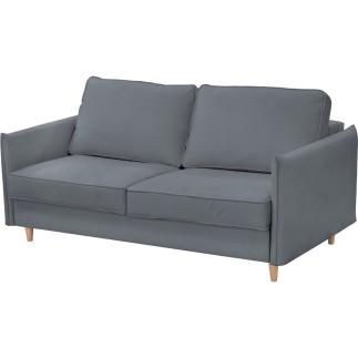 Canapé 3 places convertible en velours de luxe LISA, gris