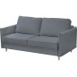 Canapé 3 places convertible en velours de luxe LISA, gris