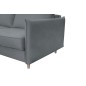 Canapé 3 places convertible en velours de luxe LISA, gris
