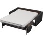 Canapé 3 places convertible en velours de luxe LISA, gris anthracite