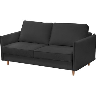 Canapé 3 places convertible en velours de luxe LISA, gris anthracite