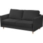 Canapé 3 places convertible en velours de luxe LISA, gris anthracite