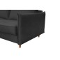 Canapé 3 places convertible en velours de luxe LISA, gris anthracite