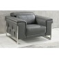 Ensemble Canapé 3 places et fauteuil en cuir italien buffle , BOLZANO, gris foncé Ensemble Canapé 3 places et fauteuil en cuir italien buffle , BOLZANO, gris foncé